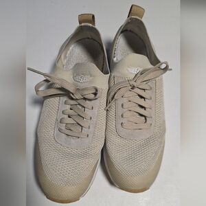 Men's Beige Knit Sneakers - Casual Comfort